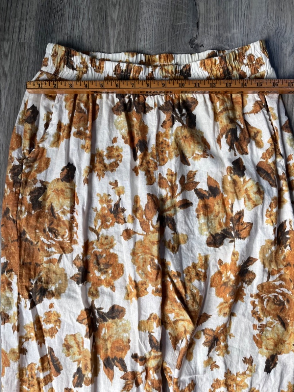 Panama Jack Pants Women's Size L Tropical Floral High Rise Wide Leg Linen Blend - Picture 4 of 5